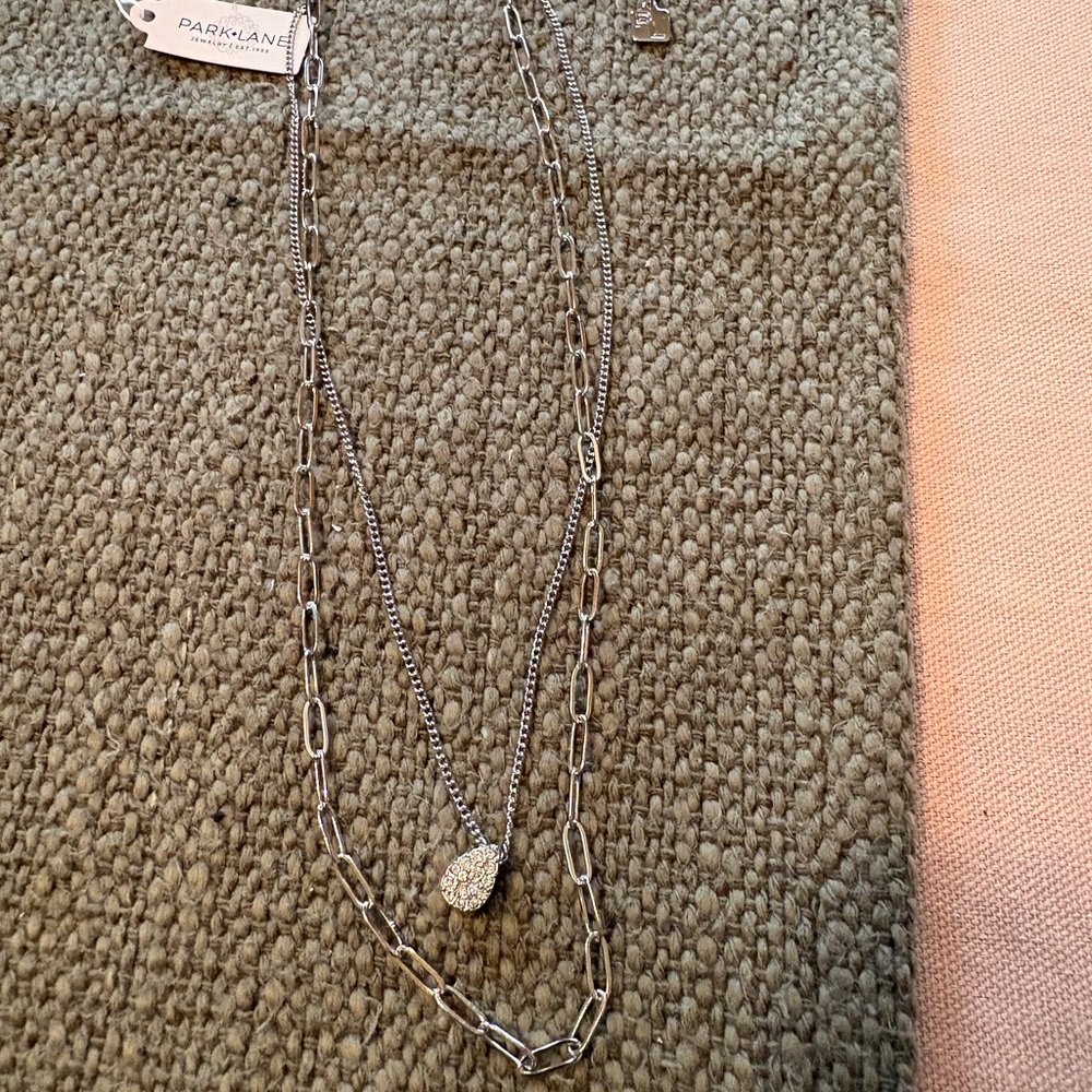Park Lane Silver Layered Necklace with Pendant - Picture 5 of 8
